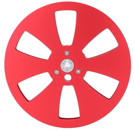 Empty Tape Reel, 1/4 7 Inch Aluminum Alloy Universal Empty Take Up Reel, 6 Holes Open Reel Sound Tape Empty Reel for ReVox Studer Disc Opening Machine Parts, Recording Storage