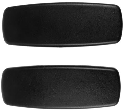 VOANZO Ersatzpolsterkappen für Armlehnen von Bürostühlen, stabiles PU-Polyurethan für Netz-Computerstühle, 1 Paar mit Befestigungslöchern