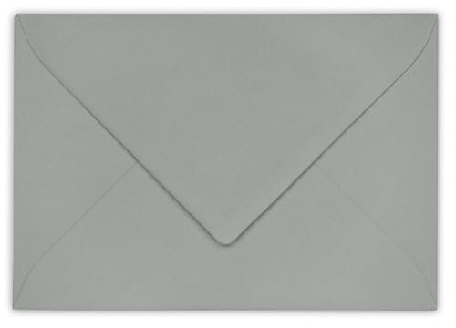 Kuvertwelt Briefumschläge DIN C6 (162x114mm) 100 Stück Grau Nassklebende Umschläge für Karten und Einladungen – Umschläge für Geschäftspost, Büro, Hochzeit und den privaten Gebrauch