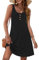 MOLERANI Summer Dresses for Women - Sleeveless Ladies Dress Casual Round Neck Women Dress with Pockets Black 2XL