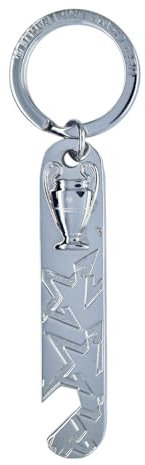 AMBALLCOM UEFA Champions League Keyring - Trophy Replica Bottle Opener Metal Official Merchandise, black, 25 mm