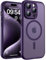TOCOL Magnetic for iPhone 15 Pro Case 6.1-Inch, Fit for MagSafe, Upgraded [Full Camera Protection], [14FT Military Grade Drop Tested] Shockproof Slim Translucent Matte Back Cover (Midnight Purple)