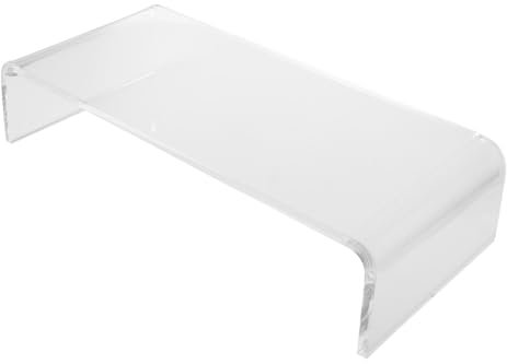 GAROZATION Acrylic Keyboard Cover and Computer Screen Riser Stand Multi-functional Protective Case for Office Desk, 45x20x10cm Keyboard Protector and Laptop Lifting Rack