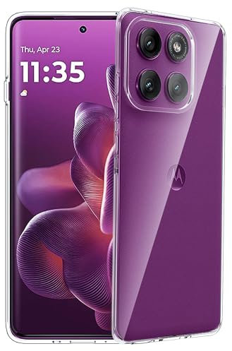 FDHYFGDY Coque de Protection Silicone Transparent pour Motorola Edge 60 Pro, Résistant aux Chocs, Ultra Fine