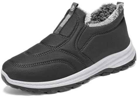 ZVJV Scarpe Ortopediche Donna Uomo Invernali Scarpe Slip-on Sneaker | Boots Stivaletti Invernali Imbottiti Impermeabili, Scarponi Stivali da Neve Antiscivolo Foderato