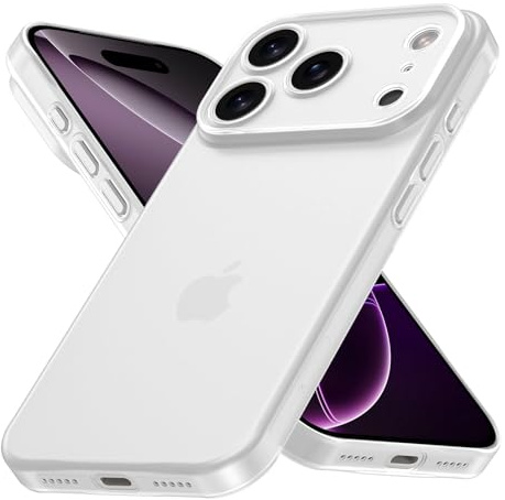 CELLBEE für iPhone 17 Pro Hülle Case Ultra Dünn [0,8mm Hitzebeständig · Kratzfest] für MagSafe & Qi Kameraschutz Slim Schutzhülle Handyhülle Milky Transparent - Milchig Stoßfest Cover