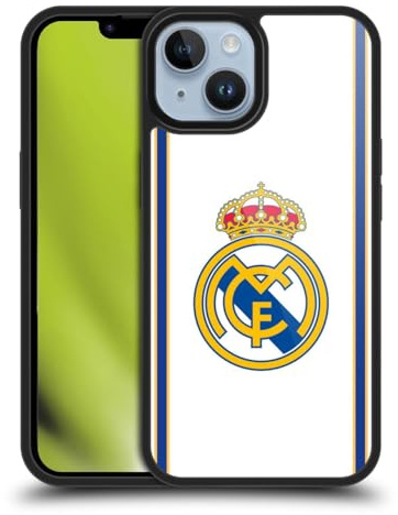 Head Case Designs Offizielle Real Madrid CF Rückblick 99/00 Weiß Retro Gel Armour Hülle [Militärischer Schutzgrad] kompatibel mit Apple iPhone 14