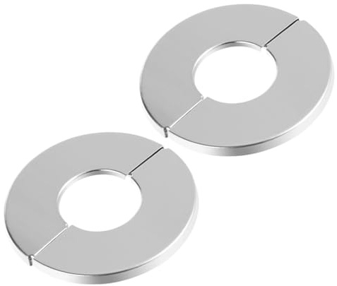 Ipetboom 2 Stück Edelstahl Abdeckplatten für Wasserhähne und Heizungsrohre Selbstklebend Eng Anliegend für Sanitärinstallation und Rohrverkleidung