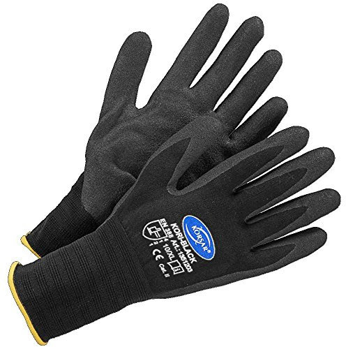 12 Paar Arbeitshandschuhe KORSAR Black Montagehandschuhe Nylon Gr.7
