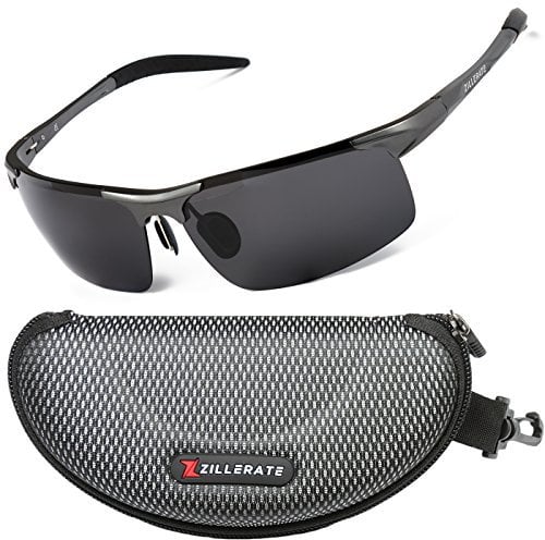 ZILLERATE Polarisierte Sonnenbrille Herren Damen | Leicht, HD-Linsen, UV-Schutz | Klassisch Vintage Brillengestell | Golf Fahren Angeln Reisebrille Outdoor-Sportarten Mode Sonnenbrille [Gun Grau]