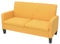 vidaXL Sofa 2-Sitzer Zweisitzer Stoffsofa Polstersofa Loungesofa Sitzmöbel Polstermöbel Designsofa Wohnzimmersofa Gelb 135x65x76cm