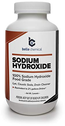 Sodium Hydroxide - Pure - Food Grade (Caustic Soda, Lye) (2 Pound Jar)