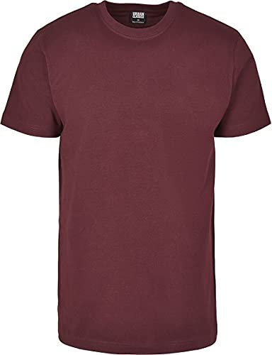 Urban Classics Basic Tee, Camiseta para Hombre, Rojo (Redwine), 5XL