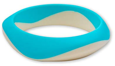 Modisches Armband, Montessori, Beißring, Schmuck für Mütter, Zahnungshilfe, Armreif, zahnendes Baby, Zahnungshilfe, Perlen, von MilkMama (Cremefarben - Türkis)