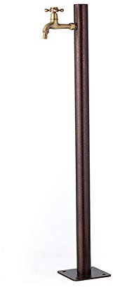 GMtes Haute Qualité Robinet de Jardin sur Pied, Robinet de Sol pour Montage sur Plancher Colonne de Pilier Debout Anti-Gel, Acier Inoxydable 304 avec Accessoires de Montage,C