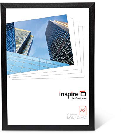 Hampton Frames SORBONNE Cadre photo en papier effet bois, Contreplaqué, Noir , A2 (42x59cm)