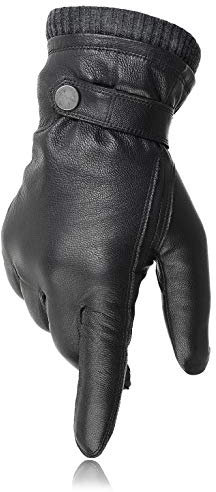 PEARLWOOD Herren Handschuhe FREDDIE I aus Ziegenleder I Schwarz Größe M