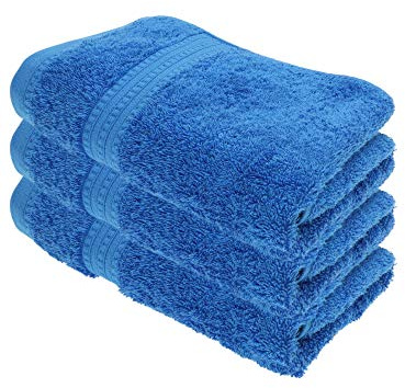 Julie Julsen® Bio Duschtuch-Set, 3 Duschtücher in 32 Farben erhältlich weich und saugstark Royalblau 70x140 cm