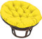 Papasan-Kissen, Papasansessel Kissen, Papasan-Sitzkissen, Wasserdicht Papasan Stuhlkissen, Stuhlkissen Für Innen Balkon Draus Schaukelstuhlkissen im Freien,Gelb,110x110cm