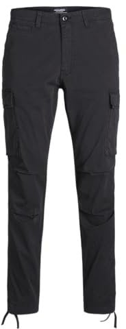 JACK & JONES Jpstace Jjtucker AMA Noos Pantalon Cargo, Noir, 28W x 32L Homme