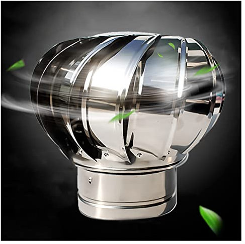 ZXCASDF Tapa Chimenea giratoria Acero Inoxidable,Salida de Chimenea giratoria,Sombrero de Chimenea,Extractor de Humos,Lluvia de Sombrero para Extractor o ventilación,200mm