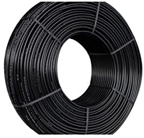 MUGAR- Manguera de riego por goteo. Tubo de goteo de polietileno de 250 metros y 18 milímetros sin goteros color negro, para agricultura y jardines particulares.