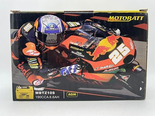 Batterie moto Motobatt MBTZ10S (YTZ10S) - Sans entretien - 12 V 8,6 Ah - Dimensions : 151 x 87 x 95 mm compatible avec Honda CB600F 600 2007-2008