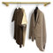 RSR Hangers Kleiderstange Garderobe Industrieller Stil Design Gold für Wand | Breite 100 cm x Tiefe 30 cm | Garderobenstange | Wandmontage | Ankleidezimmer | begehbarer Kleiderschrank M50100-Gold