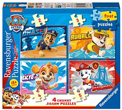 Ravensburger Paw Patrol Toys - My First Jigsaw Puzzles for Toddlers Age 18 Months Up - 2, 3, 4 & 5 Pieces