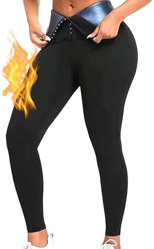 Pantalon Sudation Amincissante Ventre Plat Maigrir Leggings Sauna Suit Shapewear Costume D'entraînement Taille Haute Formateur Shaper Exercice Fitness Gym Yoga Sport Femme
