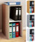 VCM Holzregal stehend | platzsparender Aktenschrank | Maße ca. H. 74 x B. 35 x T. 37 cm | Elegantes Regal | Büroregal – Lona I 2f Buche