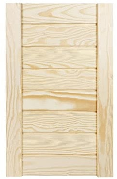 DecoMeister Lamellentür 294x474 mm Holztür Natur mit geschlossenen Profilbretter für Schränke, Regale, Möbel aus Kiefer Holz unbehandelt einzeln