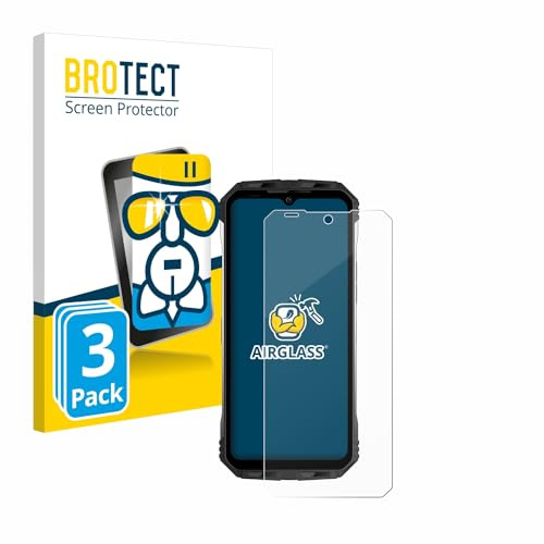 BROTECT 3 Stück Schutzglas für Doogee S100 Schutzfolie Panzer Folie Glas Displayschutz Made in Germany [Kratzfest 9H, Anti-Fingerprint,Transparent]