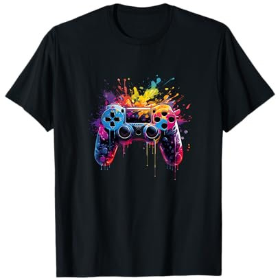 Controller Shirt For Gamer - Gaming T-Shirt - Unisex - Multicolored - Klein - Kurzarm