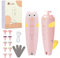 Lictin Elektrische Nagelfeile, 15 in 1 Elektrische Nagelfeile Baby, Nagelfeile Elektrisch mit Licht, Baby Nagelfeile Elektrisch mit 10 Schleifkopf, Nagelpflegeset Elektrisch, Baby Nagelpflegeset Rosa