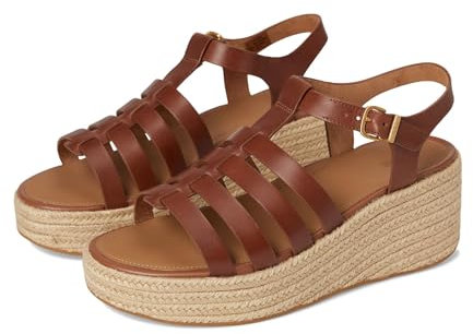PLATFFORMS ESPADR. LEATHER FISHERMAN WEDGE SANDALS