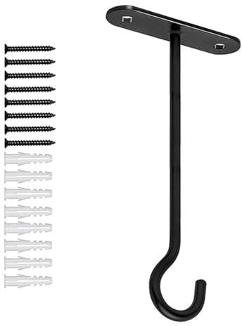 Nuytghr Ganci per piante da soffitto, ganci per montaggio a parete, ganci per soffitti pesanti, gancio per lampadario, ganci per piante sospese, ganci per installazione a soffitto, ganci per piante da