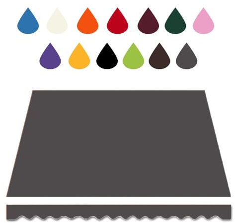 HAEKEBC 200cm 300cm 400cm 500cm 600cm Markisenbespannung Ersatz-Markisenstoff Sonnenschutz Balkonmarkisen Grau Wasserdicht Schattenabdeckung (8x6.5ft/250x200cm)