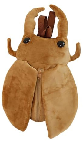 LOVIVER Plüsch Rucksack, Lebensechte Tier Freizeittasche, Leicht, Weich, Lustig, Praktisch, Modisch, Stofftier Tasche, Cartoon für Erwachsene Und Kinder, Käfer