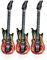 Aufblasbare Gitarre Requisiten,3 Stück aufblasbare Flammengitarre für Themenpartys, Karneval (90 cm), aufblasbare Luftgitarren aufblasbare Rockband-Gitarre