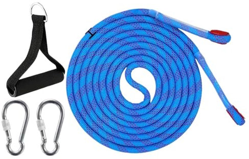 Schlitten Seil, Schlitten Abschleppschnur – Gewinde Schnur mit Karabiner – 30 Meter Blei für Schneeschlitten, dicken Schlitten Riemen mit Karabiner für Abschleppen, Seil für Winterschlitten