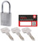 ToniTec Set aus ABUS Schließzylinder EC550 gleichschließend mit 3 Schlüssel, Schloss mit Schlüssel und ToniTec Codecard, Vorhängeschloss gleichschließend