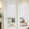 LunaMirror 127x41 CM Over The Door Mirror with Hanger White Aluminum Alloy Frame Full Length Hanging Door Mirror Wall Mounted for Bedroom Bathroom Dorm