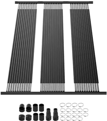 VEVOR Chauffage Solaire de Piscine, 1235x3060 mm, Chauffe-piscine Solaire Universel en PEHD, Résistant aux Intempéries, avec Accessoires, Réchauffeur pour Chauffer Eau de Piscines Hors Sol et Creusées