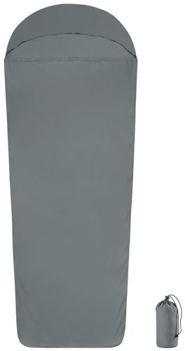 Mapleaf Hüttenschlafsack Innenschlafsack Ultraleicht 123g Schnelltrocknend Kompakt Maschinenwaschbar mit Packbeutel Für Wandern Camping Outdoor Hotel