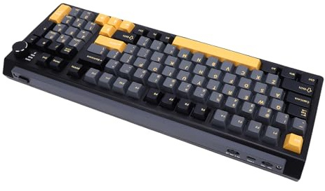 Cuifati 75% Wireless RGB Mechanical Gaming -Tastatur, Unterstützt BT 5.0, 2,4 G Drahtlos und USB -C -Kabelverbindung, Benutzerdefinierte Hot Swappable, 98 Tasten für das Gaming -Tippen (Black)