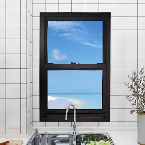 Finestra orizzontale scorrevole per cantina,servizio di ventilazione,Finestra A Scorrimento Verticale in Vetro Temperato Schermo,piccola finestra di bloccaggio per bagno, garage e loft