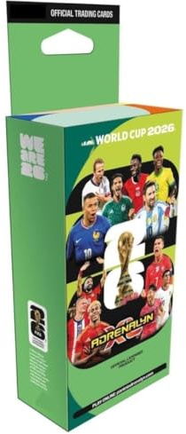 World Cup 2026 Adrenalyn XL ECO Blister - Trading Card Set, Original Sealed for Collectors & Fans + HeartGlobal Shipping Protection