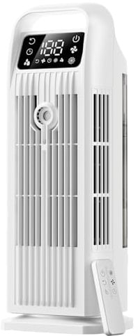6 en 1 Climatiseur Mobile, Climatiseur Portable Silencieux avec Refroidisseur d'air 1200ml, 120°Oscillation, 1-12H Minuteries, 4 Vitesses, Touches Tactiles (Blanc frais)