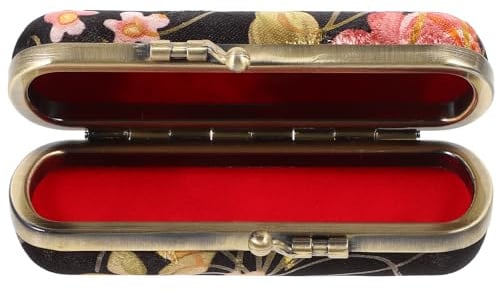 RORPOIR Astuccio Porta Rossetto Vintage Piccolo con Specchio, Custodia per Rossetti da Viaggio in Metallo Resistente, Organizer Trucco Compatto per Borsa Donna
